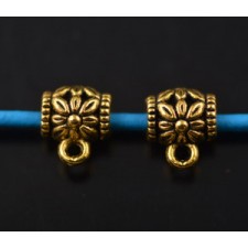 Metalen kraal met oogje 8x7mm gat 3,5 mm